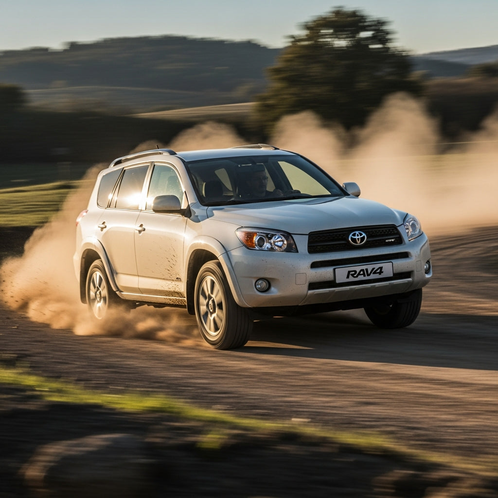 Action Shot: Toyota RAV4 Driving Fast