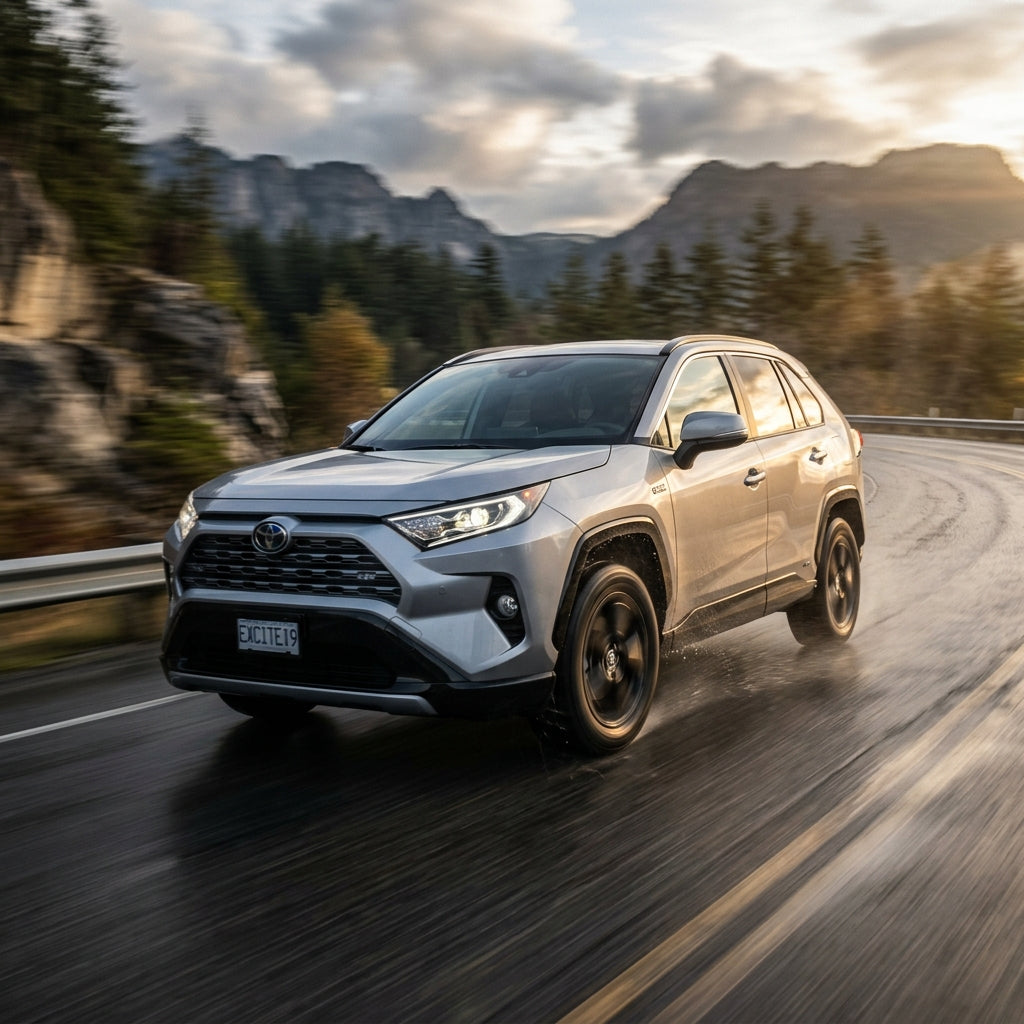 Action Shot: Toyota RAV4 Driving Fast