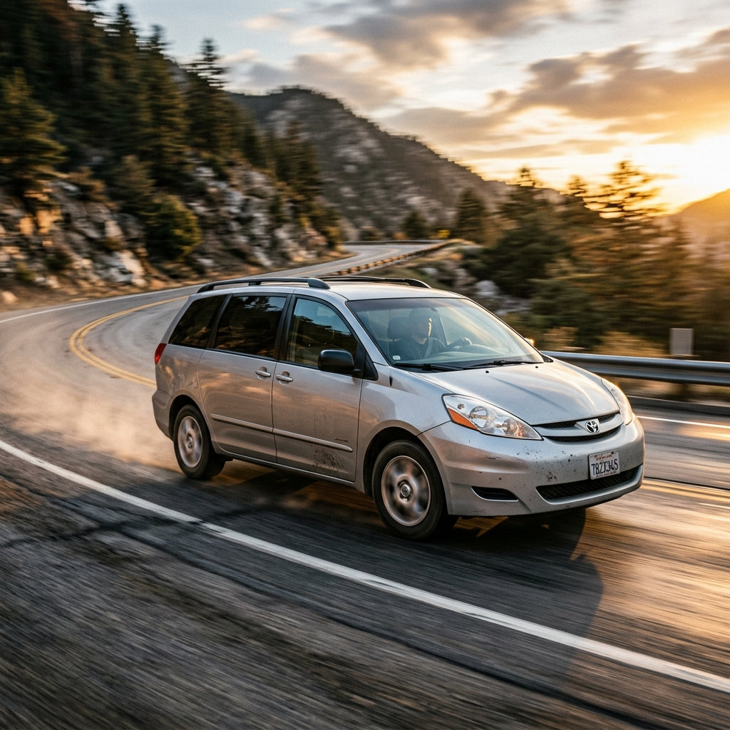 Action Shot: Toyota Sienna Driving Fast