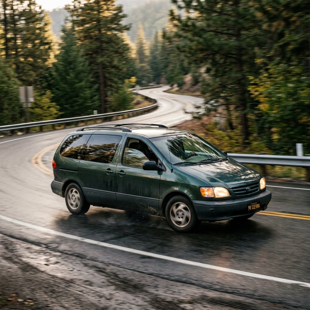 Action Shot: Toyota Sienna Driving Fast
