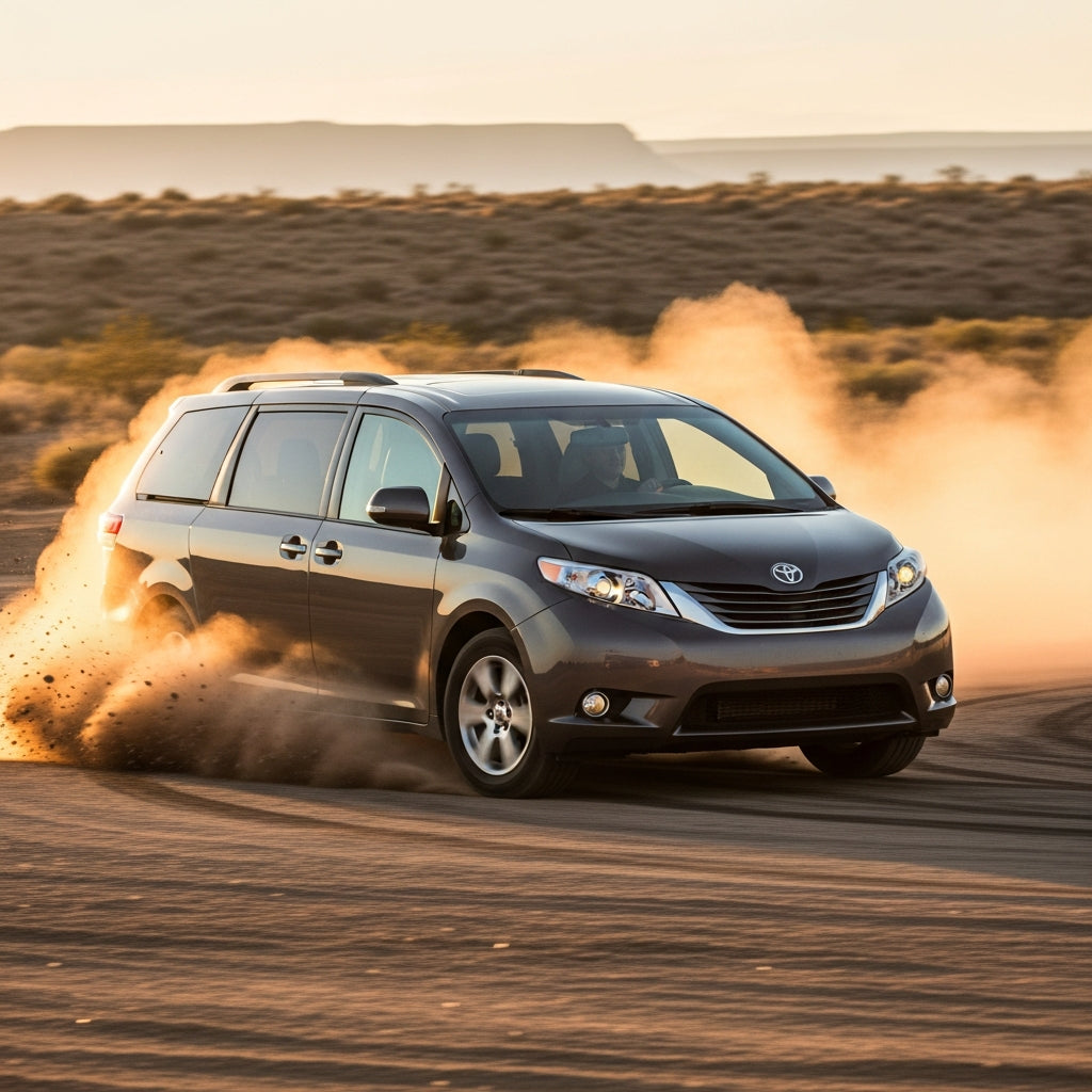 Action Shot: Toyota Sienna Driving Fast