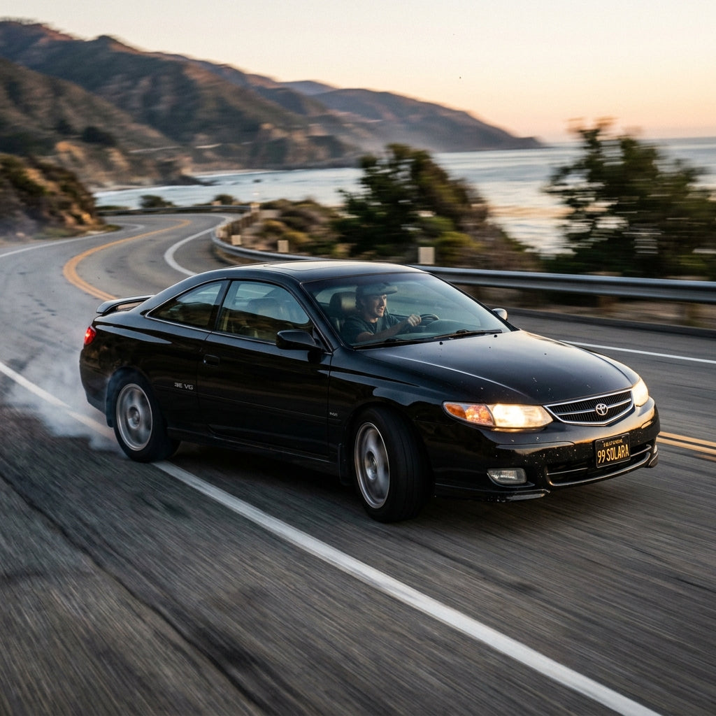 Action Shot: Toyota Solara Driving Fast