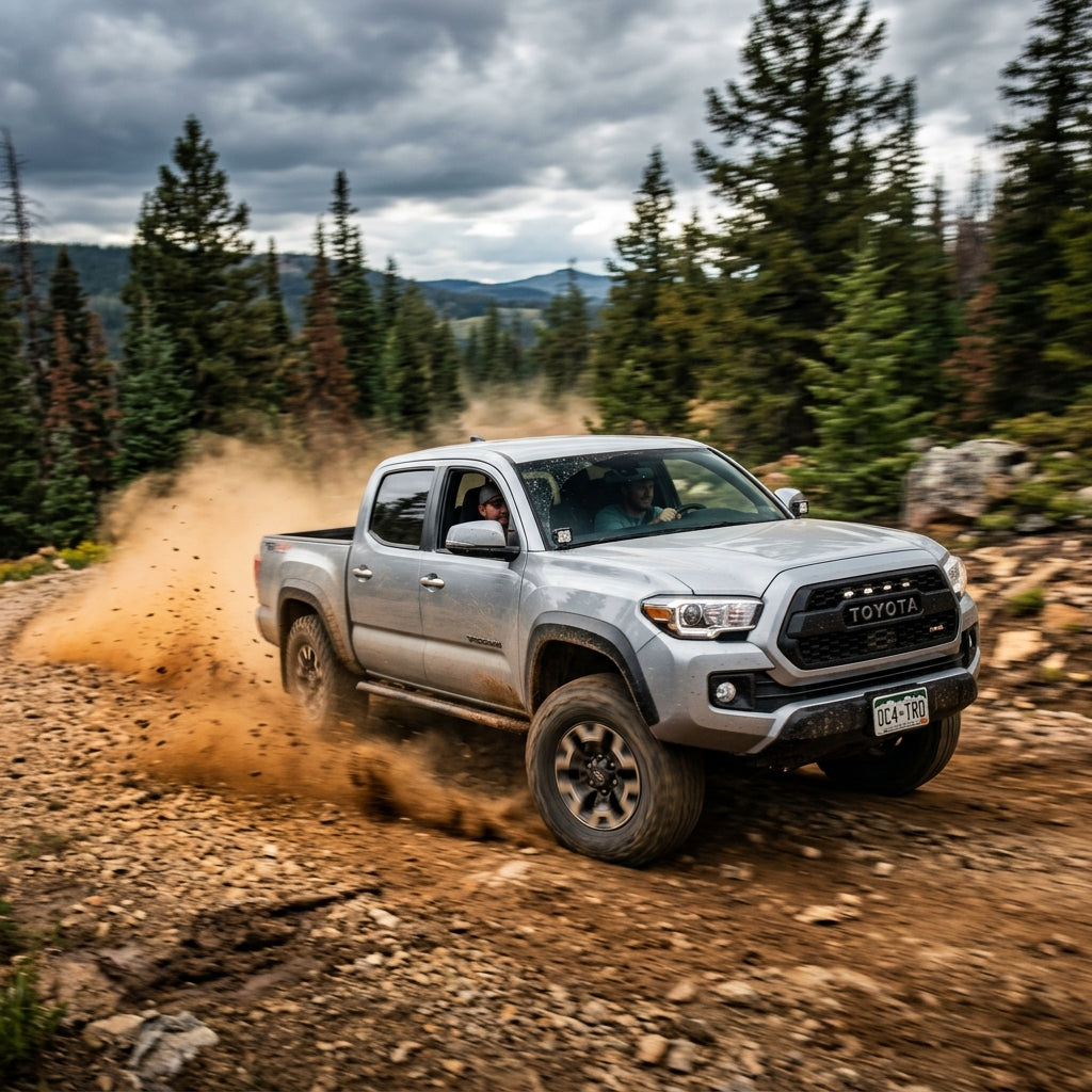 Action Shot: Toyota Tacoma Driving Fast