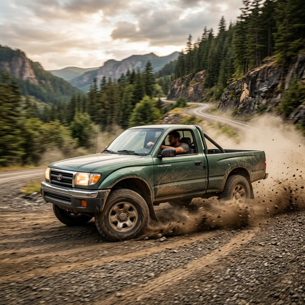 Action Shot: Toyota Tacoma Driving Fast