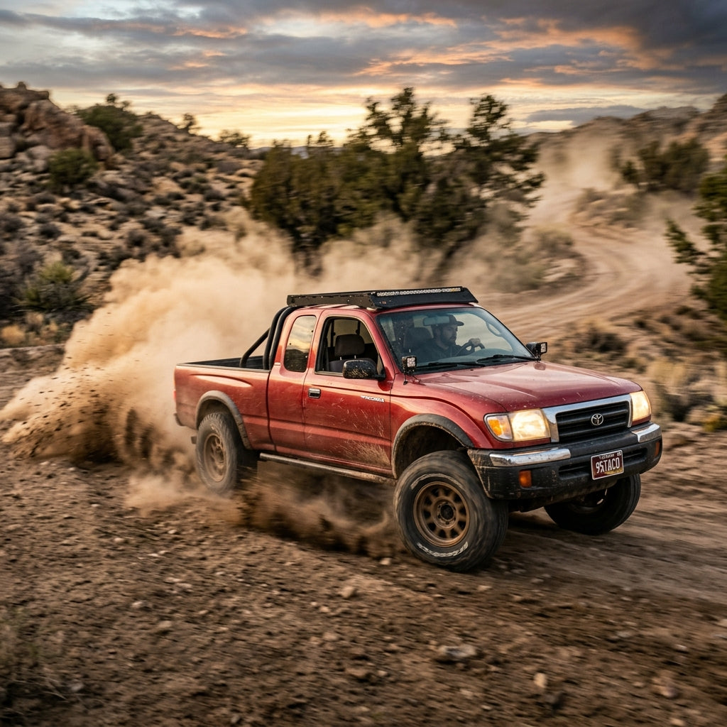 Action Shot: Toyota Tacoma Driving Fast