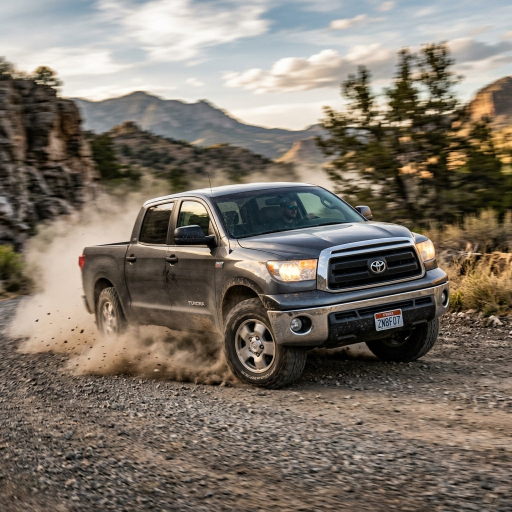 Action Shot: Toyota Tundra Driving Fast
