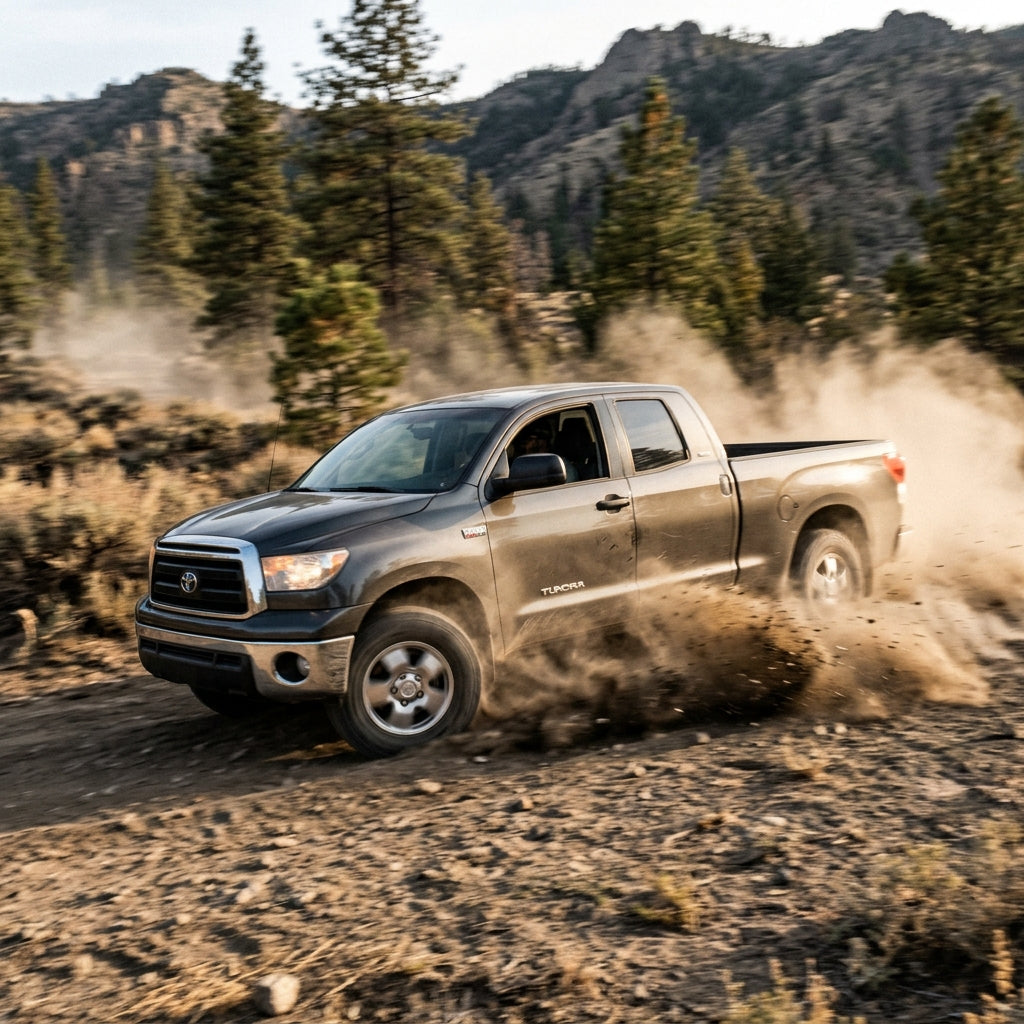 Action Shot: Toyota Tundra Driving Fast