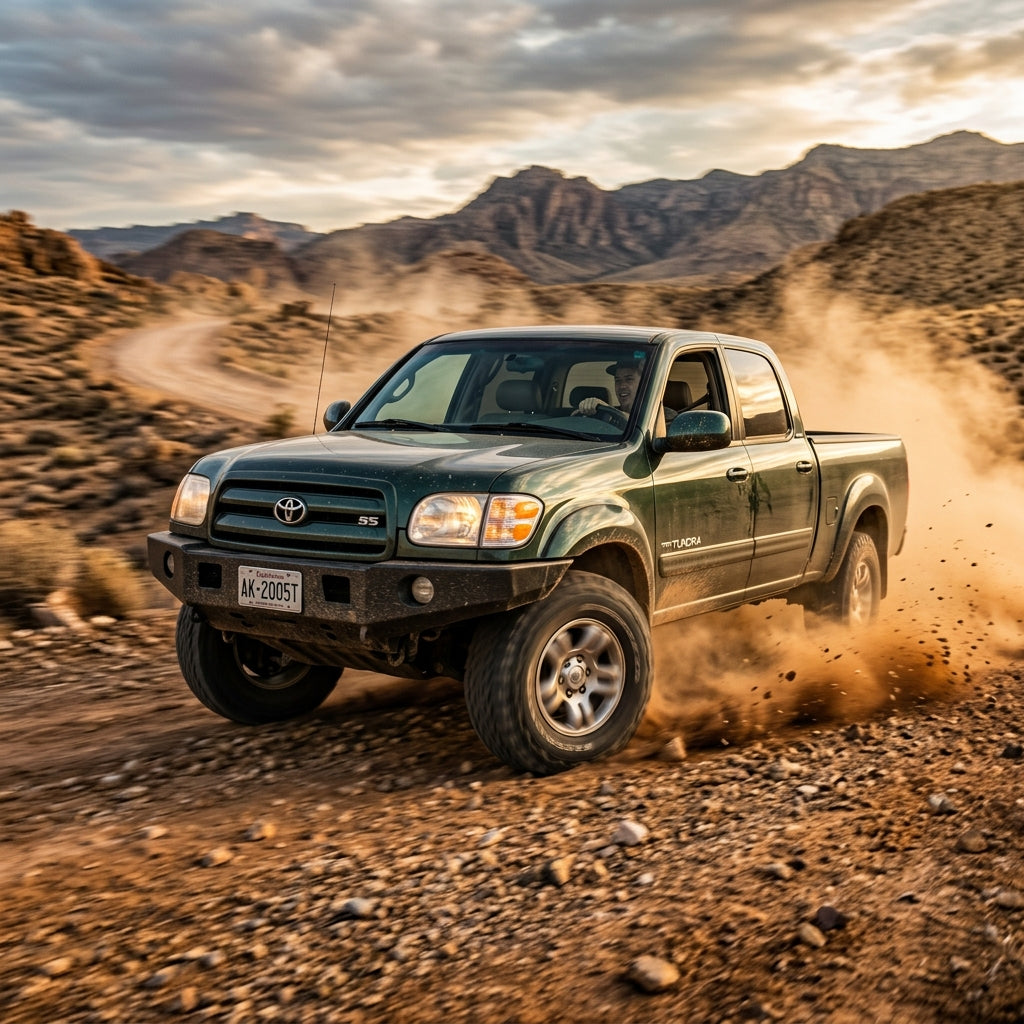 Action Shot: Toyota Tundra Driving Fast
