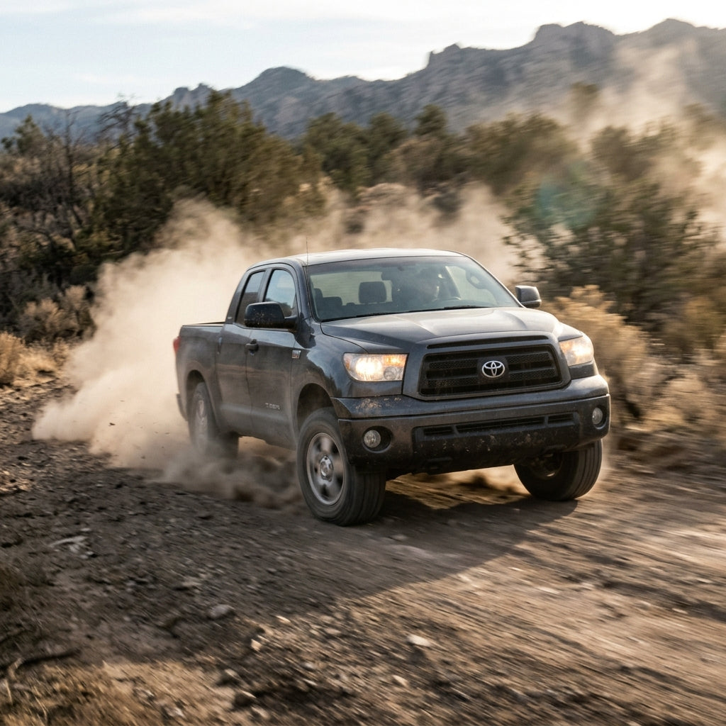 Action Shot: Toyota Tundra Driving Fast