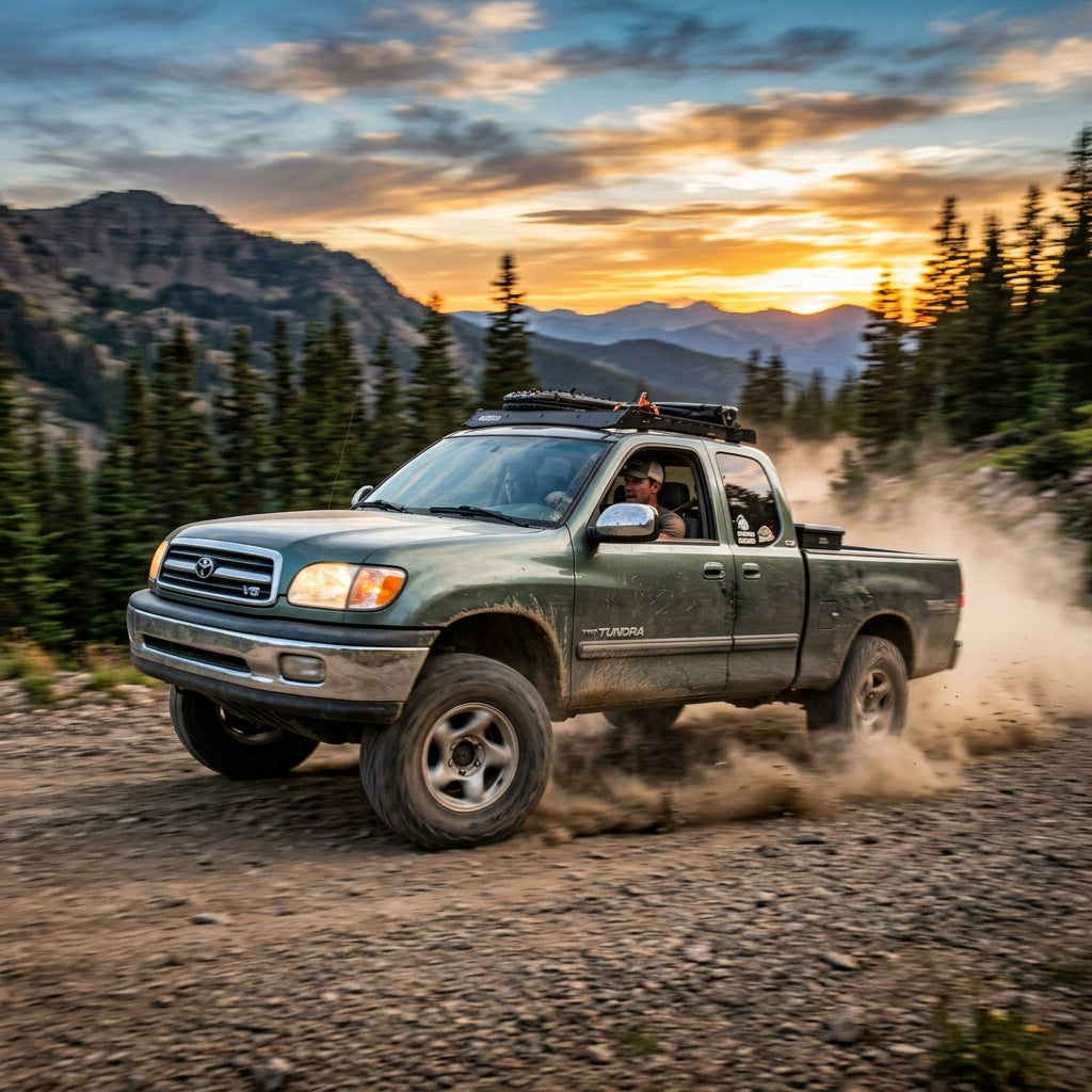 Action Shot: Toyota Tundra Driving Fast