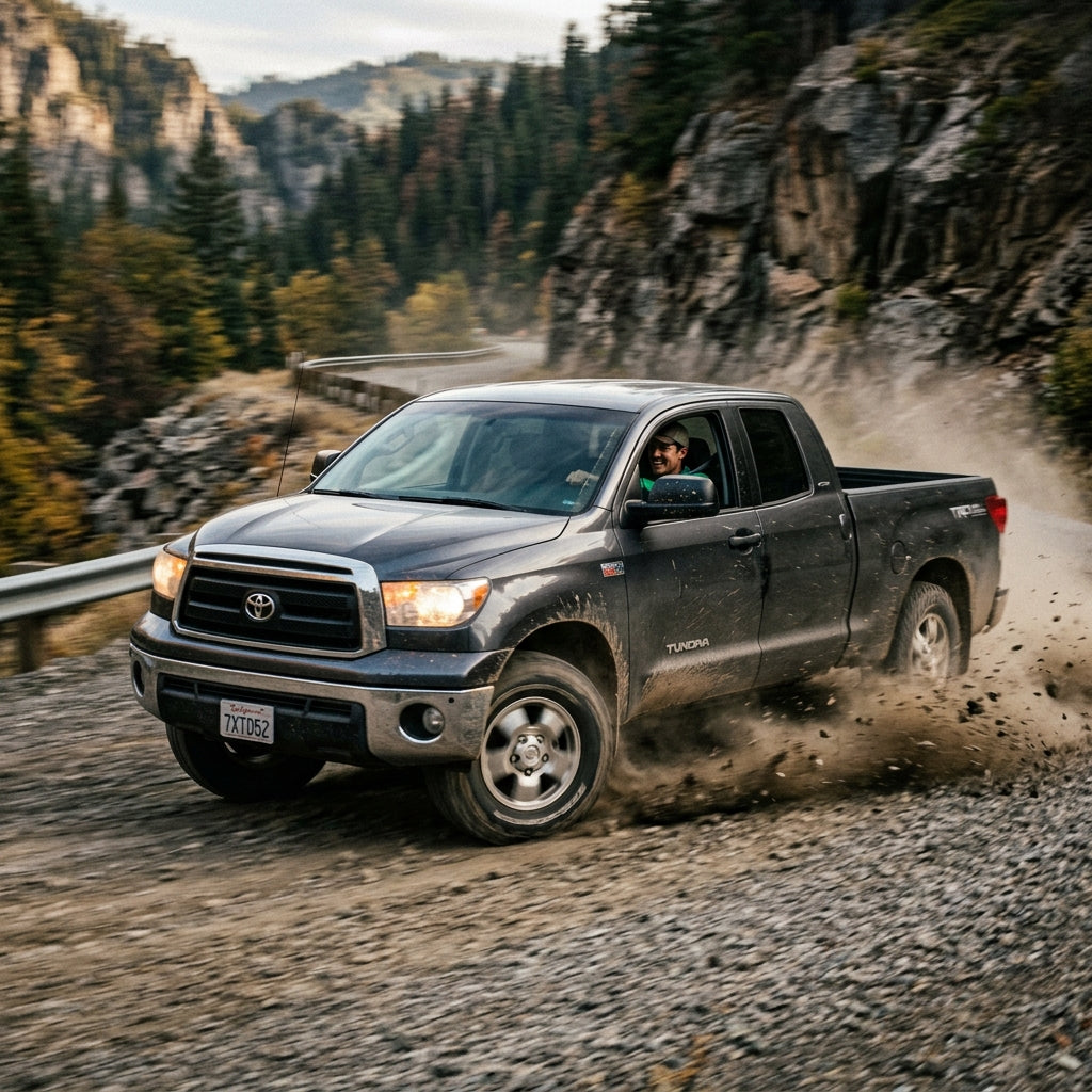 Action Shot: Toyota Tundra Driving Fast