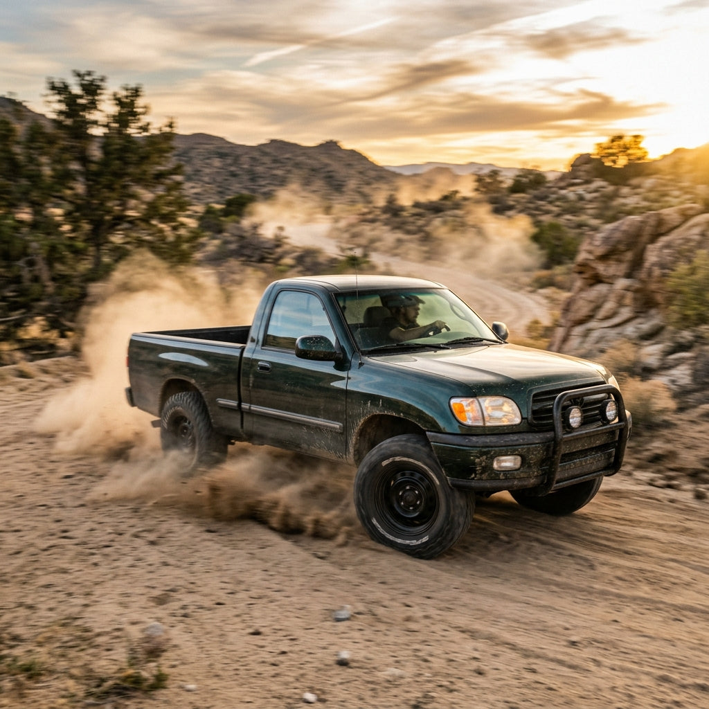 Action Shot: Toyota Tundra Driving Fast