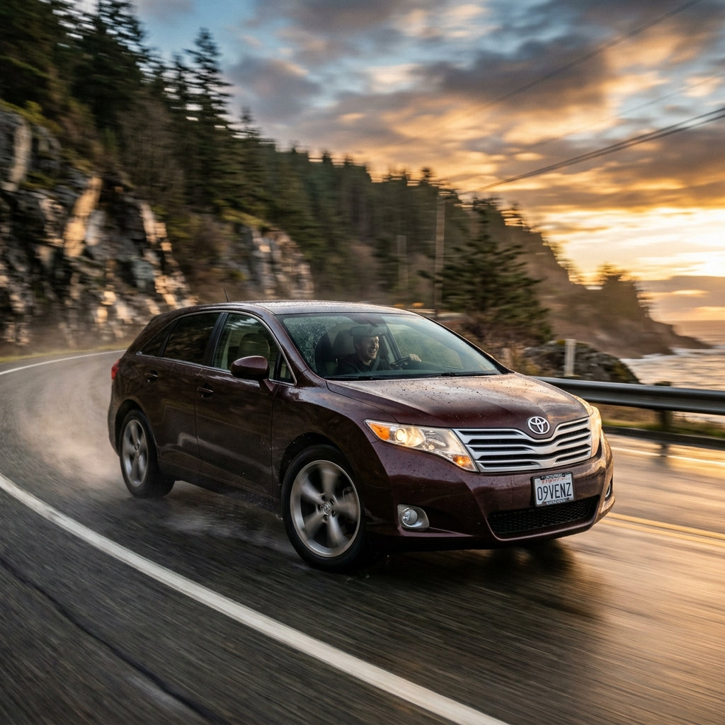 Action Shot: Toyota Venza Driving Fast