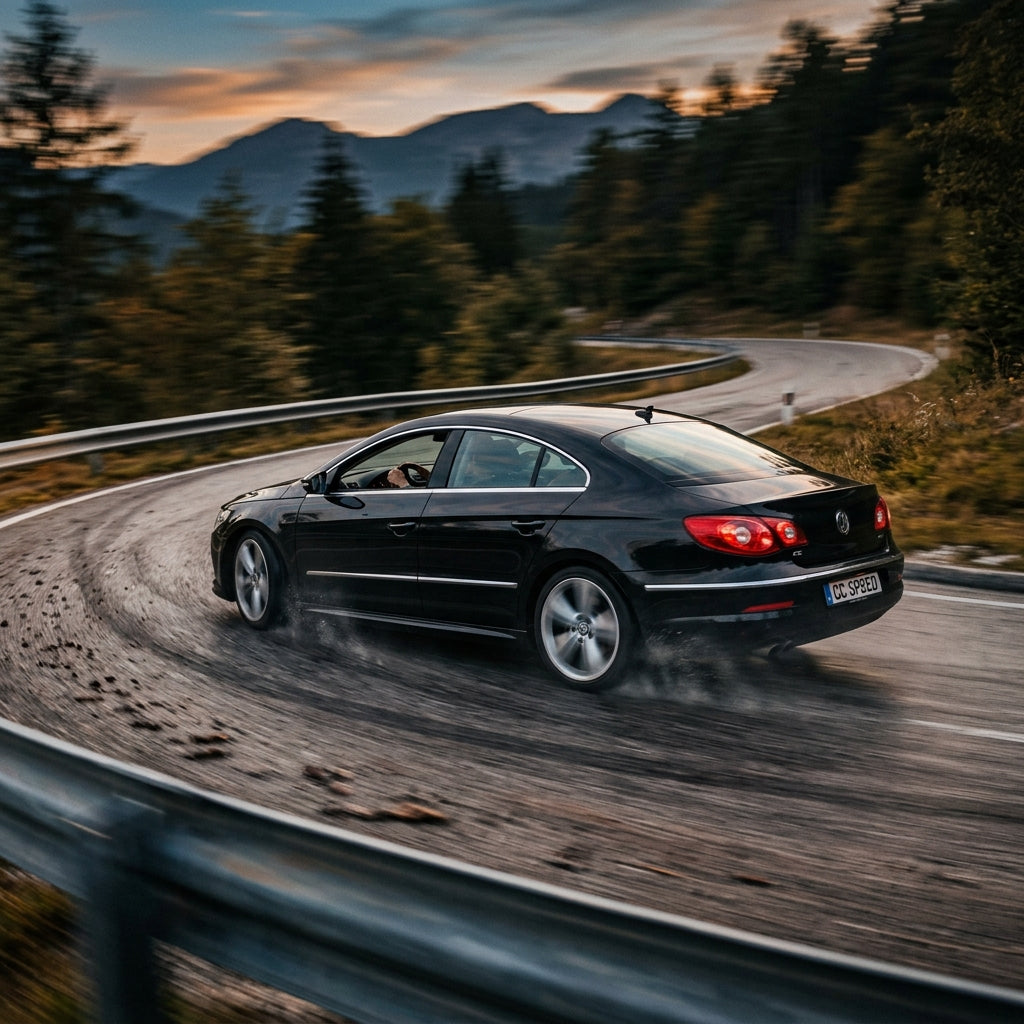 Action Shot: Volkswagen CC Driving Fast