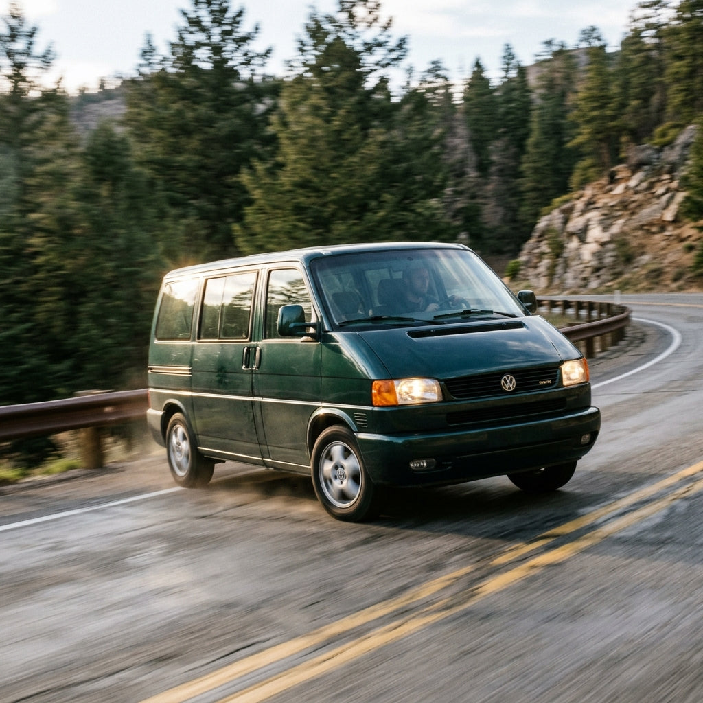 Action Shot: Volkswagen EuroVan Driving Fast
