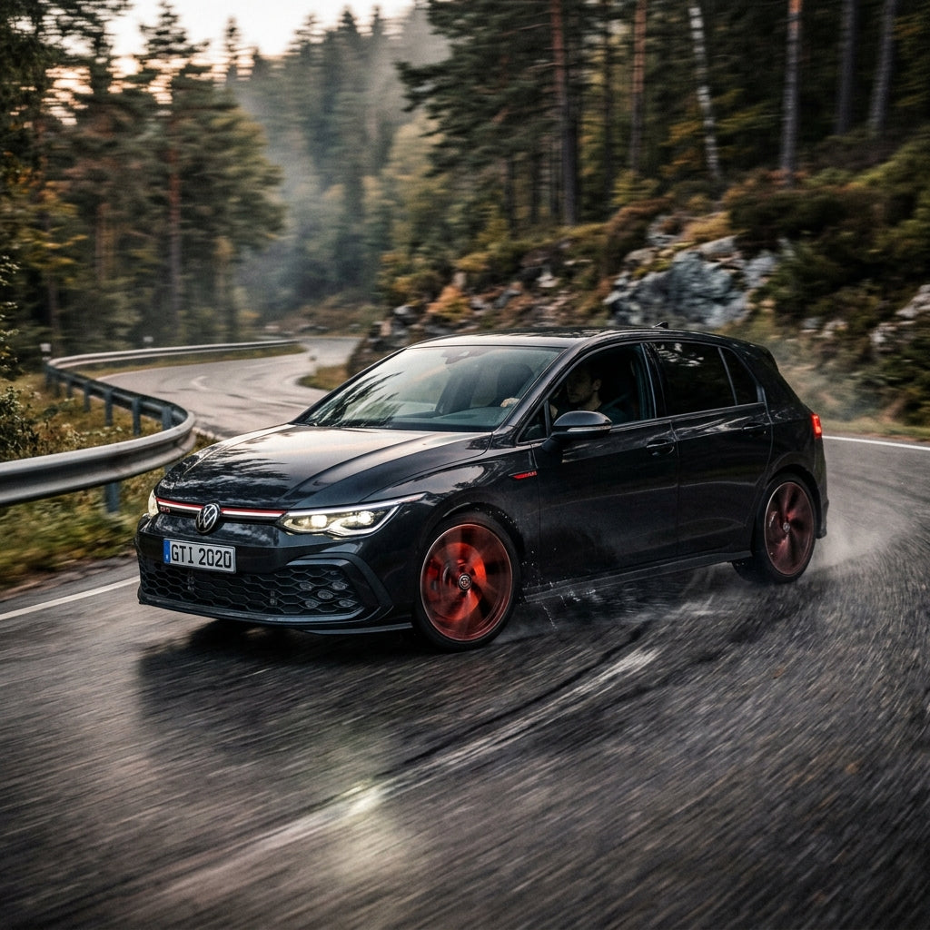 Action Shot: Volkswagen Golf GTI Driving Fast