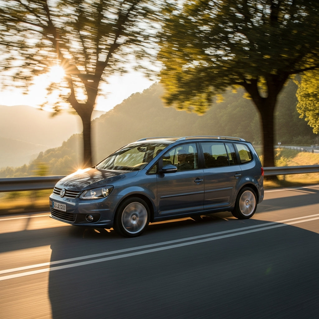 Action Shot: Volkswagen Touran Driving Fast
