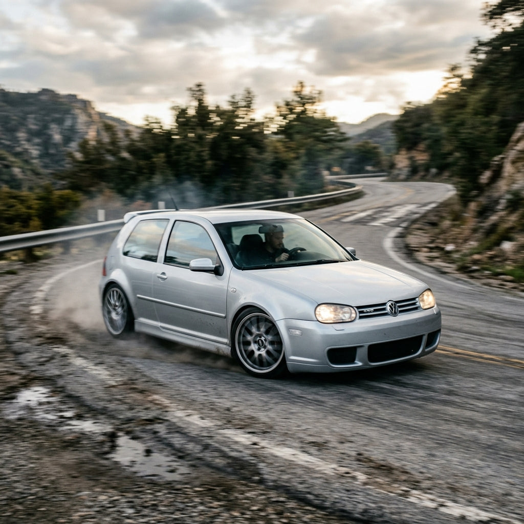 Action Shot: Volkswagen, Audi Golf, Jetta, TT Driving Fast