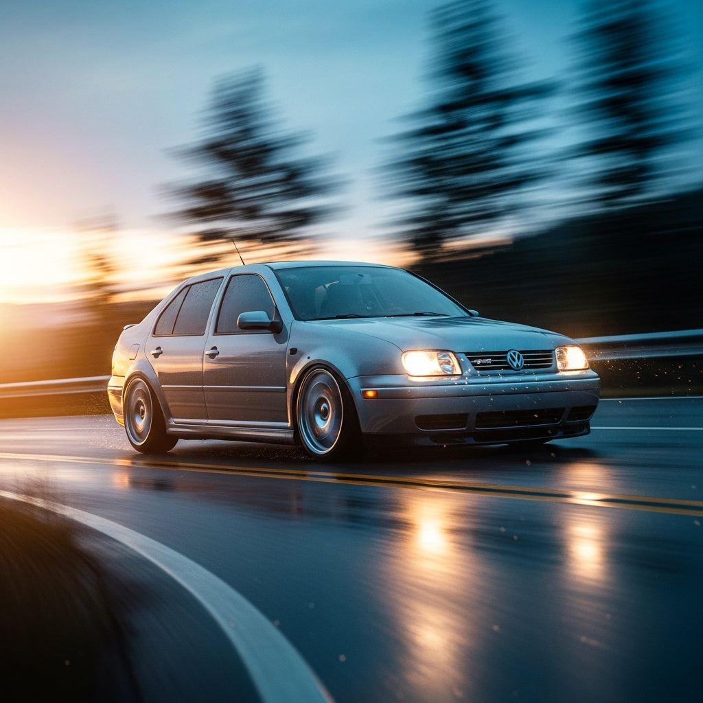 Action Shot: Volkswagen, Audi TT, Golf GTI, Jetta, Jetta GLI Driving Fast