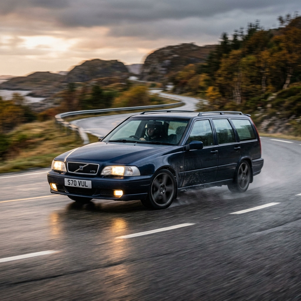 Action Shot: Volvo V70 Driving Fast