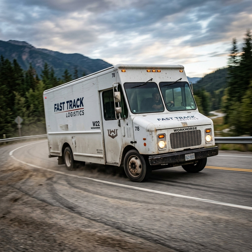 Action Shot: Workhorse P32, W20, W22 Driving Fast
