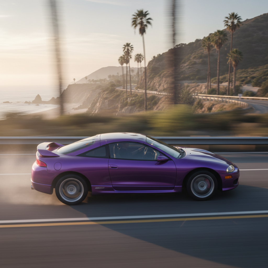 Admisión de aire frío para Mitsubishi Eclipse (1995-1999) con motor L4 de 2.0L sin turbo, color rojo