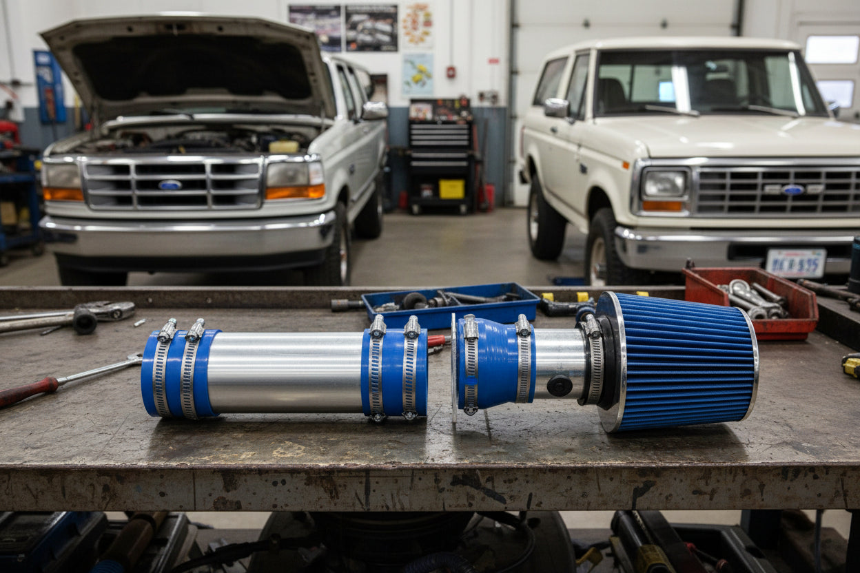 Cold Air Intake for Ford F150/Bronco (1994-1996) 5.0L 5.8L V8 Engines Blue Default Title