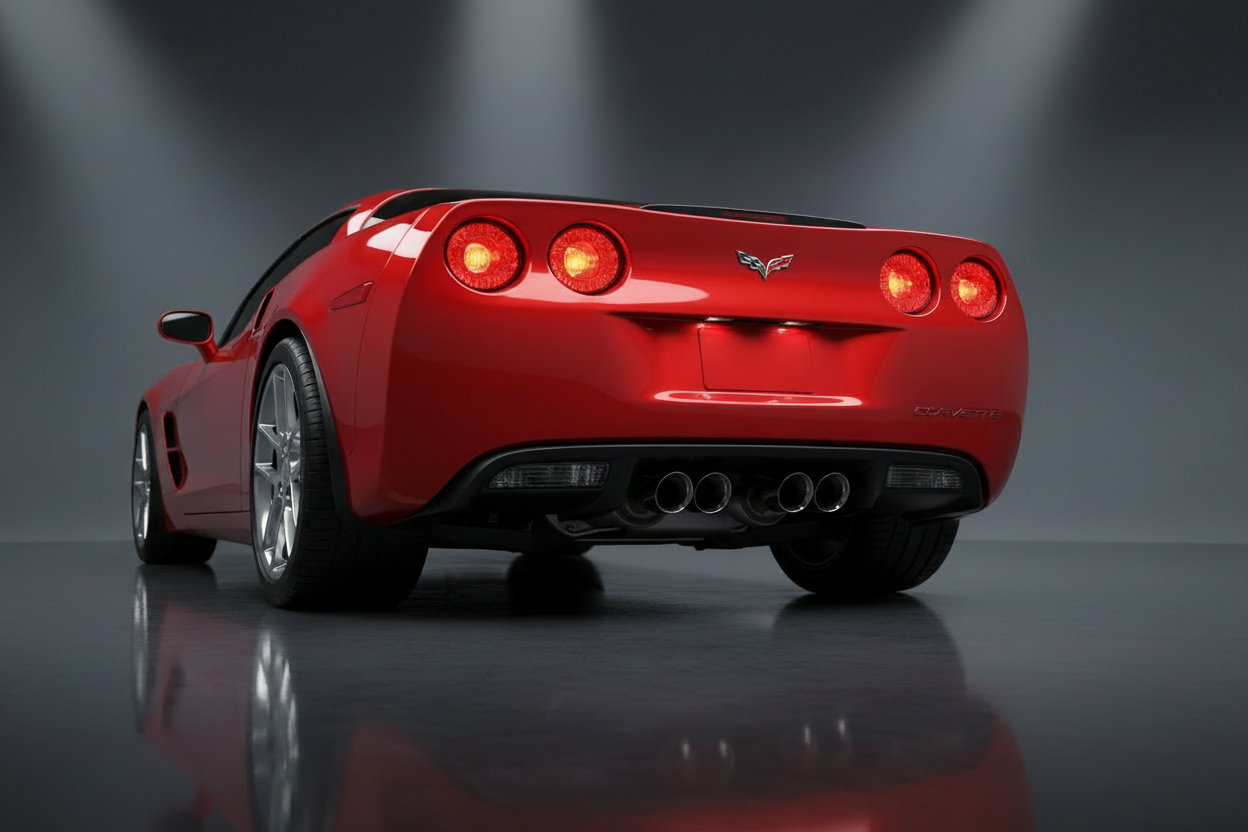 Doubles embouts d'échappement noirs pour Chevrolet Corvette C6 (2005-2013)
