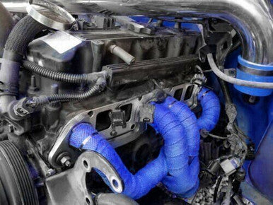 50 FT Blue Exhaust Heat Wrap Tape Manifold Header Pipe Cooling Default Title