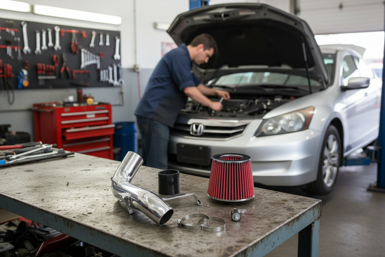 Performance Air Intake For Mitsubishi Lancer (2008-2012) With 2.0L 2.4L Non-Turbo Engine Manual Red Default Title