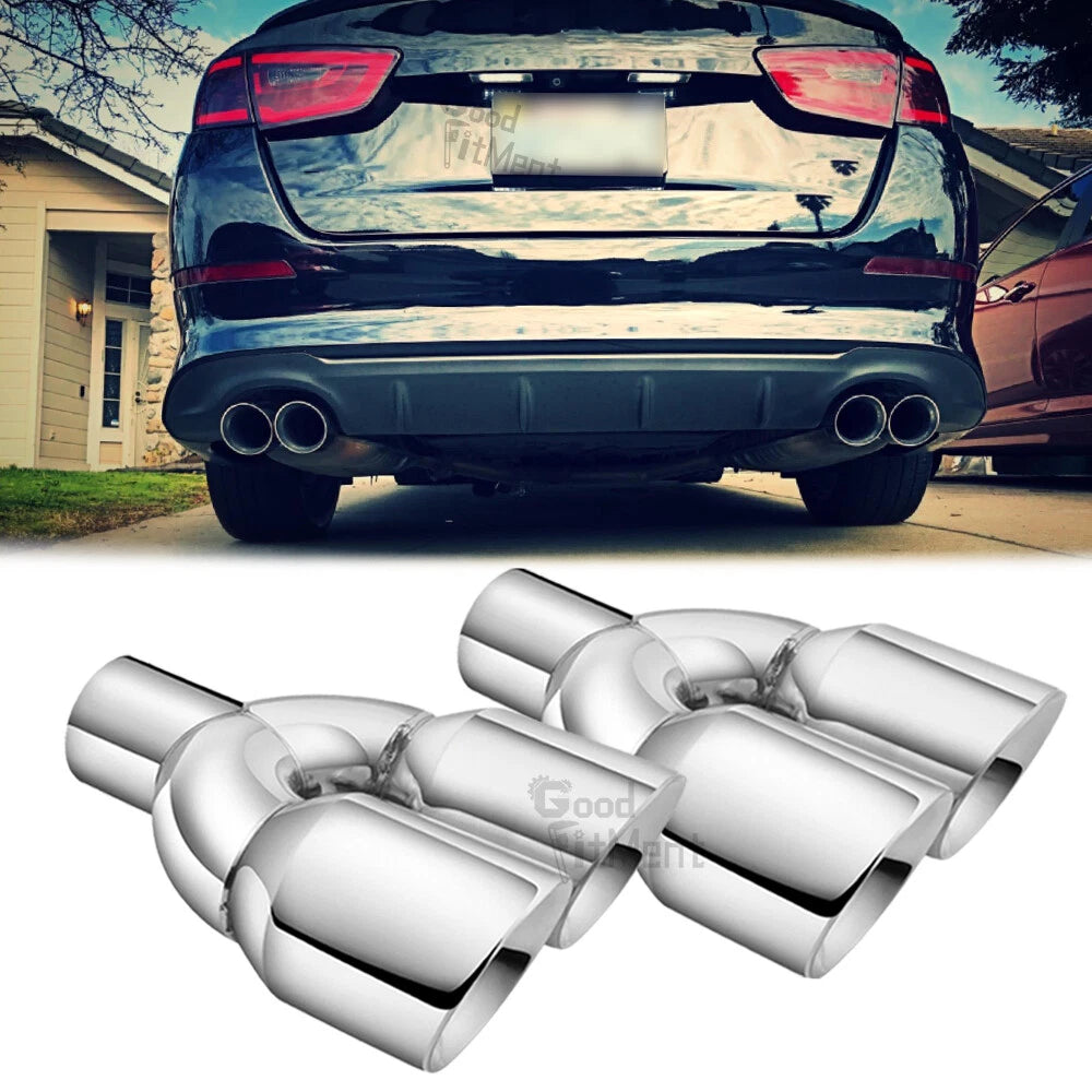 Long Dual Exhaust Pipe Tips for Kia Optima (2011-2020) All Engines