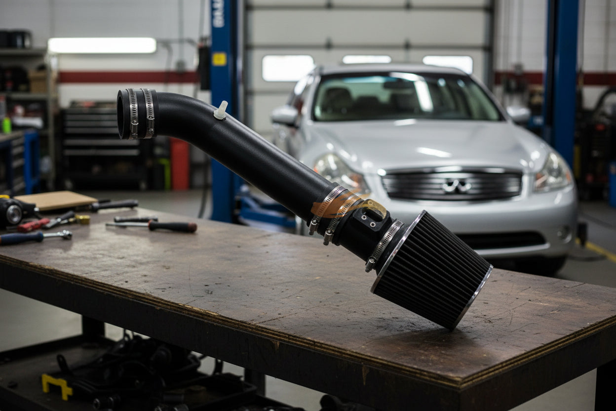 Cold Air Intake For Infiniti M35 (2006-2008) with a 3.5L V6 Engine Grey Default Title