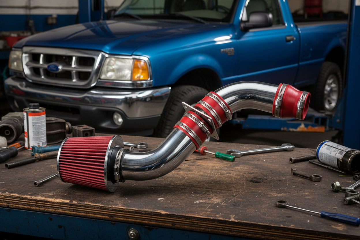 Cold Air Intake for Ford Ranger (1998-2001) 2.5L L4 Engine Red Default Title