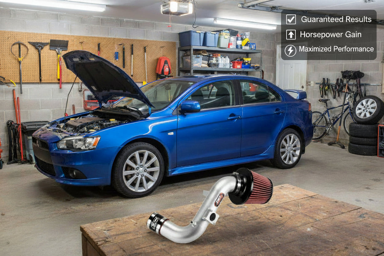 Short Ram Air Intake For Mitsubishi Lancer (2008-2014) With 2.0L / 2.4L Engines Blue Default Title