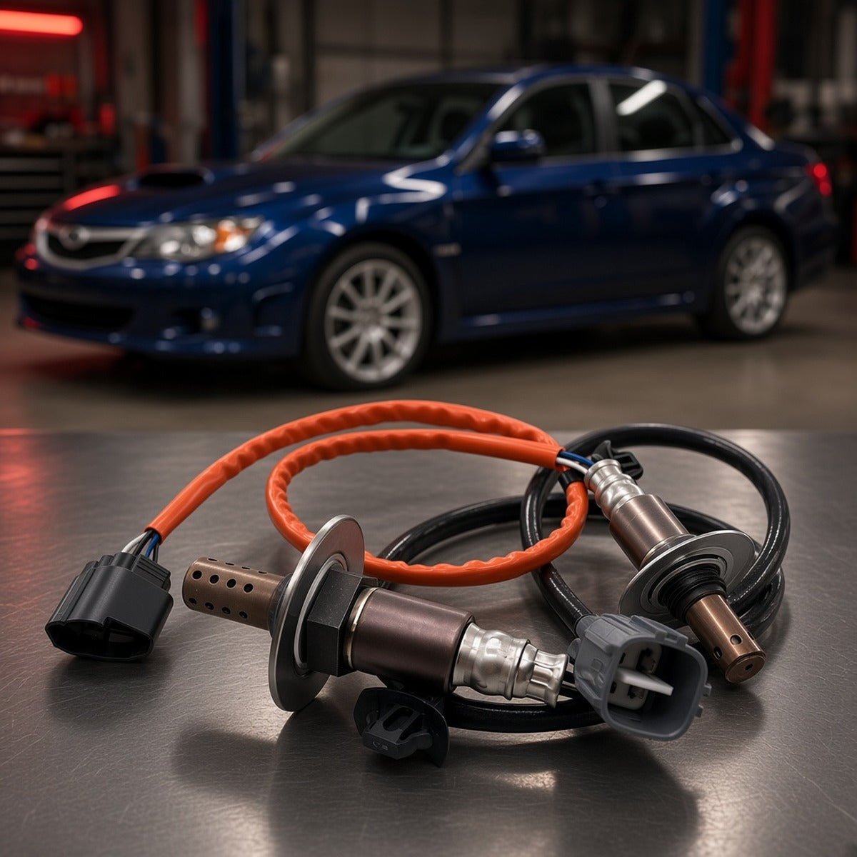 Subaru Impreza/Forester/Legacy/Outback oxygen sensors on garage workbench