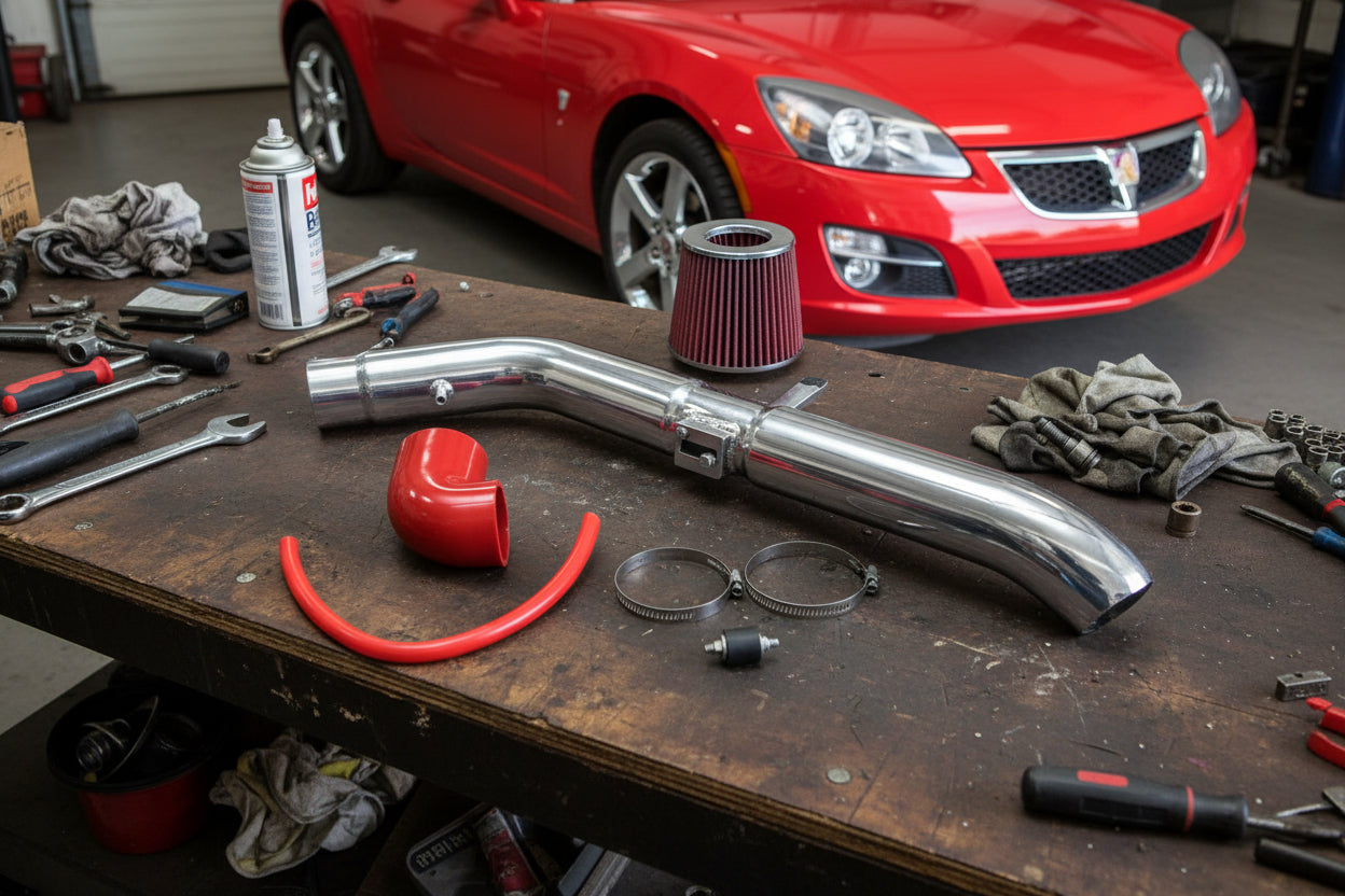 Cold Air intake For Pontiac Solstice /Saturn Sky (2006-2009) with 2.4L L4 Engine Red Default Title