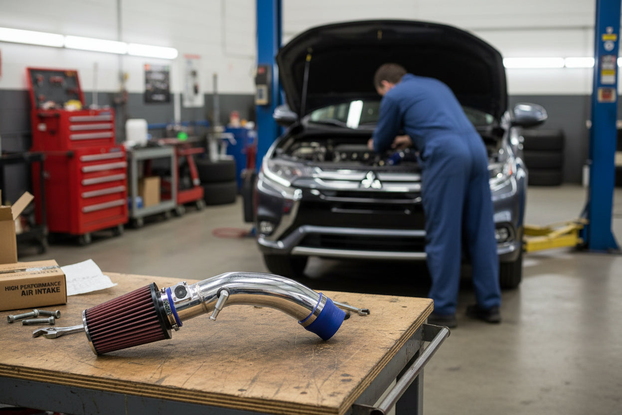 Short Ram Air Intake for Mitsubishi Outlander (2014-2020) 2.4L SP/ GT NON TURBO Engine Chrome Red Default Title