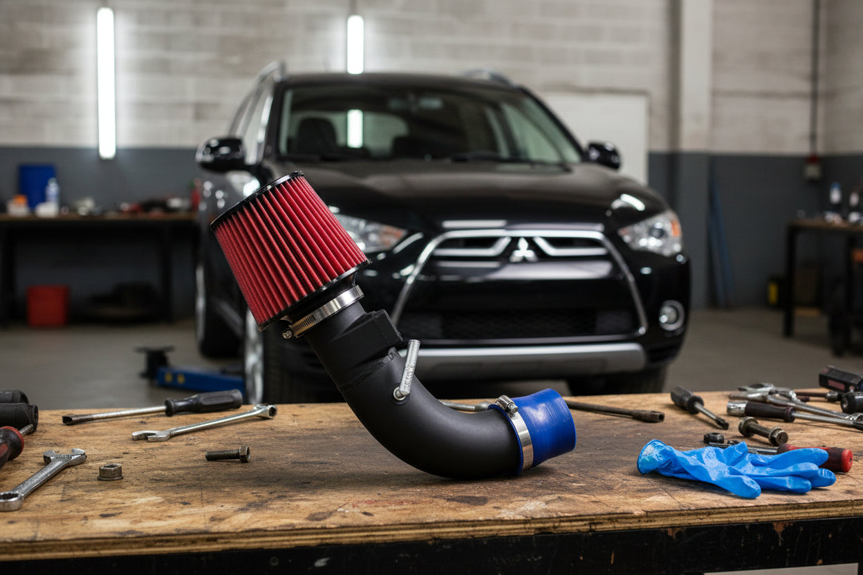 Short Ram Air Intake for Mitsubishi Outlander (2008-2013) BASE/ ES/ LS/ SE/ XLS with 2.4L Engine Red Default Title