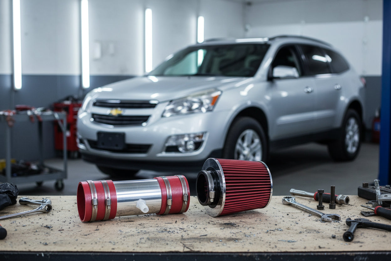 Short Ram Air Intake For Chevrolet Traverse (2009-2011) LS/LT/LTZ with 3.6L V6 DOHC Engine Red Default Title
