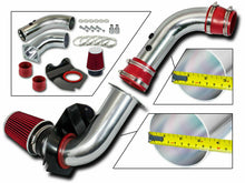 Cold Air Intake System for Ford Mustang (1994-1998) with 3.8L V6 Engine Chrome Red Silicone