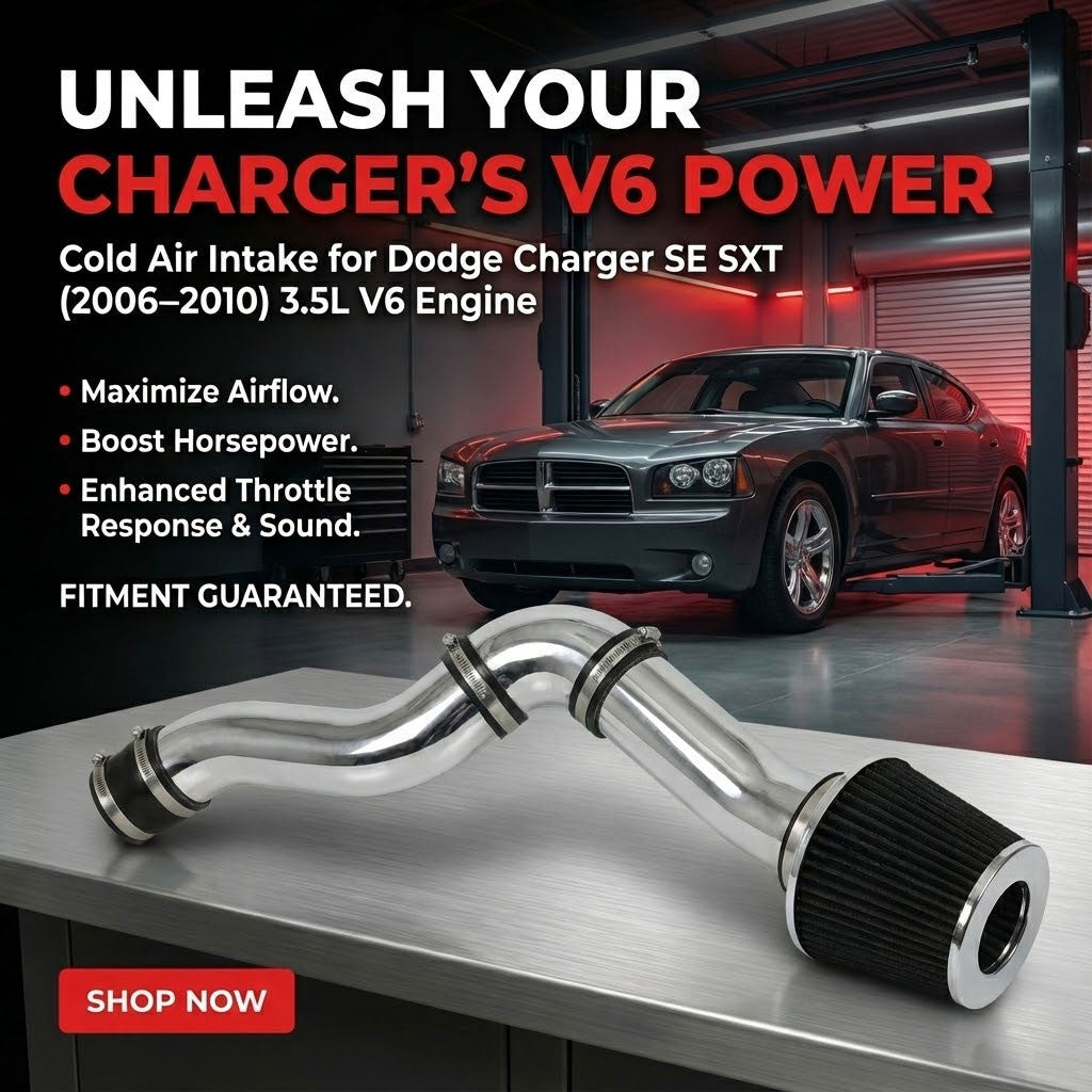 Cold Air Intake for Dodge Charger SE SXT (2006-2010) 3.5L V6 Engine Black