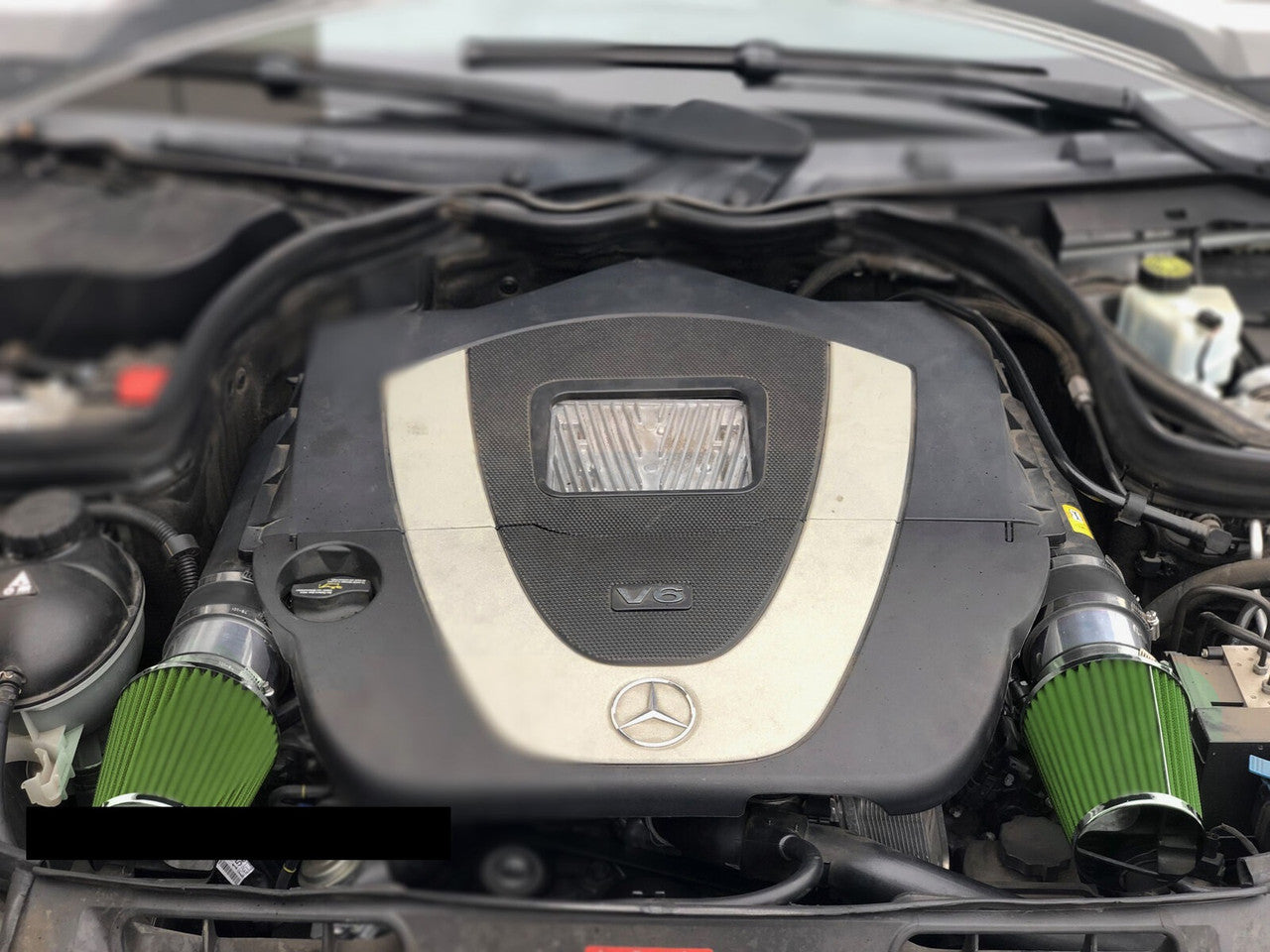Green Cold Air Intake for Mercedes Benz C300 (2008-2012) 3.5L V6 Engine