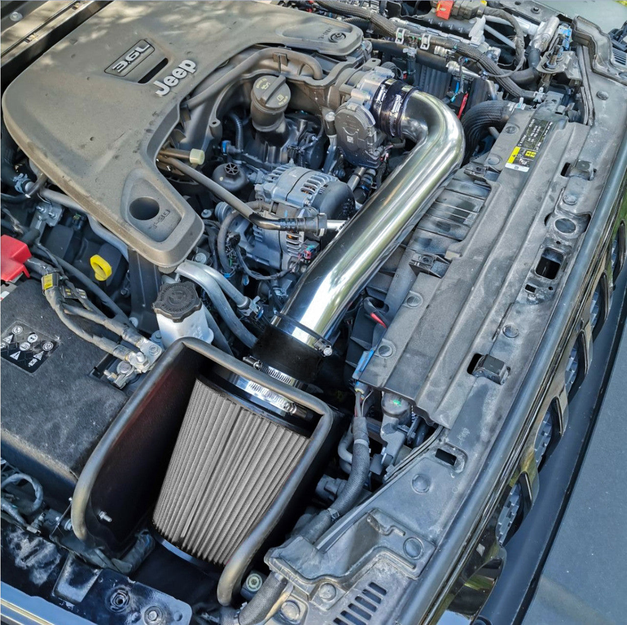 Cold Air Intake W/Heat Shield For Jeep Wrangler JL / Gladiator (2018-2021) V6 3.6L Engine Black