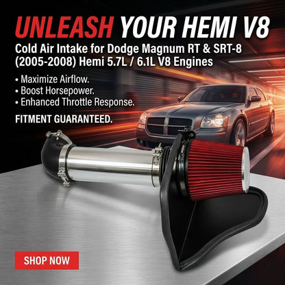 Cold Air Intake for Dodge Magnum RT & SRT-8 (2005-2008) Hemi 5.7L / 6.1L V8 Engines Red