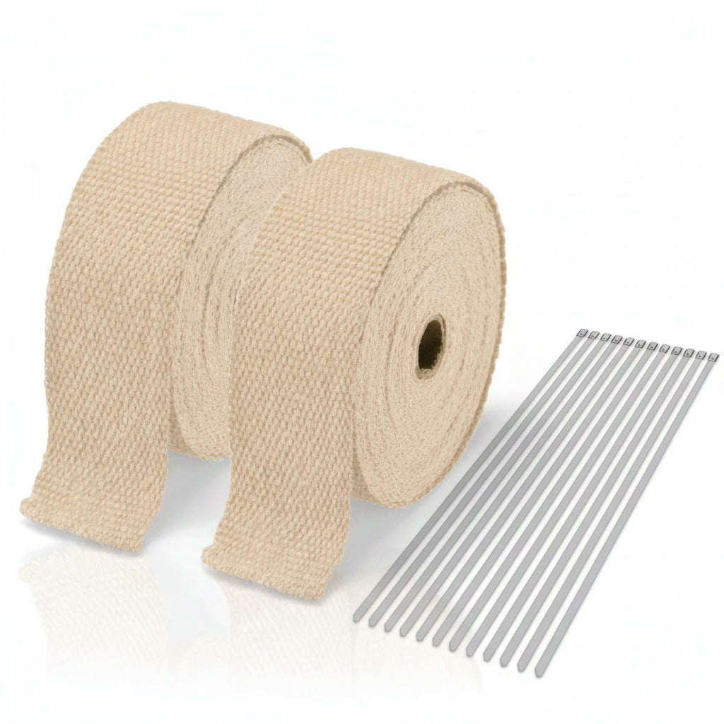 50 FT Thermal Wrapping Beige Heat Tape for Exhaust Manifold Headers
