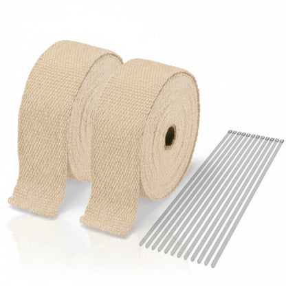 50 FT Thermal Wrapping Beige Heat Tape for Exhaust Manifold Headers
