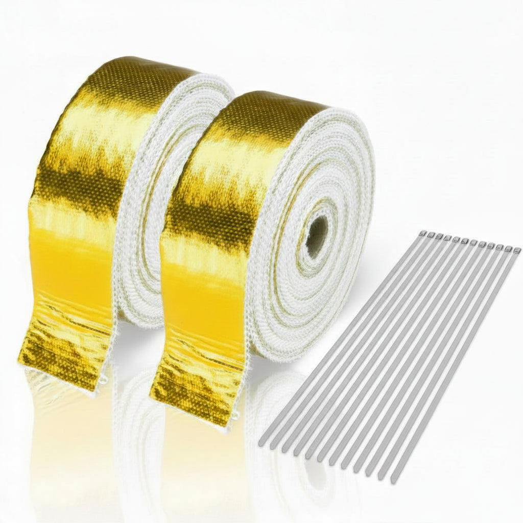 50 FT Thermal Wrapping Golden Heat Tape for Exhaust Manifold Headers
