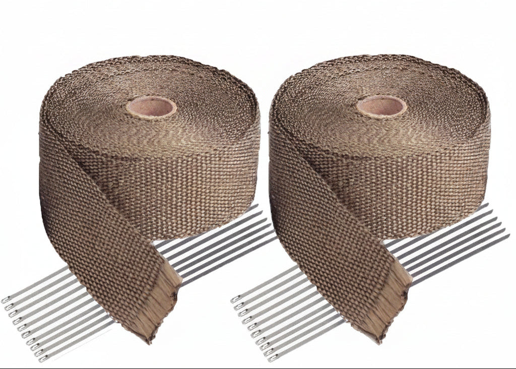 50 FT Thermal Wrapping Titanium Heat Tape for Exhaust Manifold Headers