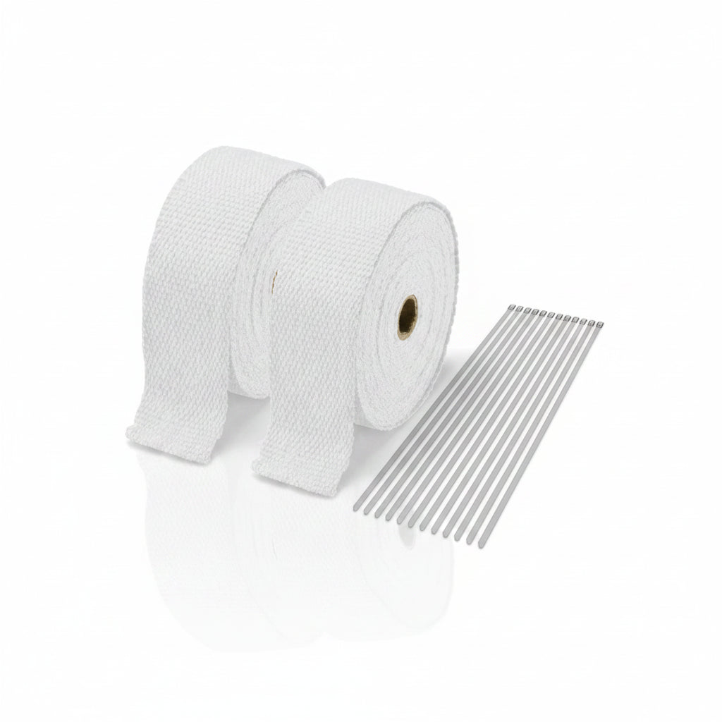 50 FT Thermal Wrapping White Heat Tape for Exhaust Manifold Headers
