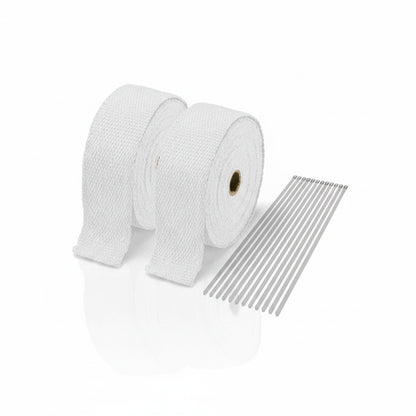 50 FT Thermal Wrapping White Heat Tape for Exhaust Manifold Headers
